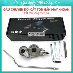 Bộ Chuyển Đổi Máy Khoan Thành Máy Cắt Tôn Đa Năng, Đầu Cắt Tôn Gắn Khoan - Cắt Kim Loại Tiện Lợi