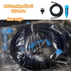 Bộ Vòi Xịt Tưới Cây Rửa Xe Đầu Phun Tăng Áp 6 Chế Độ Dây Dày 2 Lớp Chống Mài Mòn SUNBEAM Dài 5-10-15-20 Mét