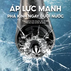 Búa Thoát Hiểm Ô Tô 4IN1 - Phá kính nhanh, Lưỡi dao bén, Đèn led sáng, Bảng số điện thoại