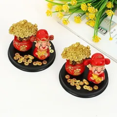 Thần Tài Kết Hợp Cây Tài Lộc Thu hút Tài Lộc Để Ô Tô Bàn Làm Việc Cửa Hàng Phòng hách