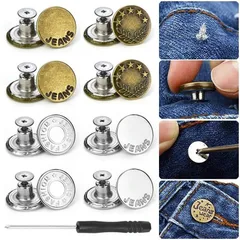Bộ vít Cúc Quần, Nút Gài Quần Jean Hộp 42 Cúc Nhiều Kiểu Dáng Và Màu Sắc, Khuy Cài Bằng Kim Loại