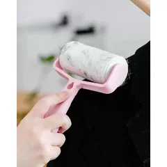 Cây Lăn Bụi Quần Áo Hồng Kèm 2 Lõi Giấy Thay Thế