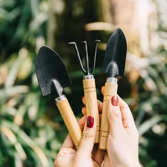 Bộ 3 Món Dụng Cụ Làm Vườn To (Xẻng Làm Vườn - Xới Đất - Cào Đất)