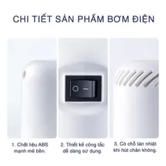 Bơm Điện Hút Chân Không Quần Áo Siêu Mạnh Dùng Động Cơ Bền Bỉ, Kích Thước Nhỏ Gọn, Thao Tác Đơn Giản Dễ Sử Dụng