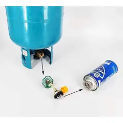 Van Nạp Bình Gas Du Lịch Ống Đồng Cao Cấp, Đầu Nạp Mini An Toàn Bền Chắc