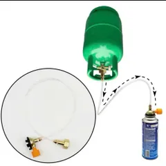 Van Nạp Bình Gas Du Lịch Ống Đồng Cao Cấp, Đầu Nạp Mini An Toàn Bền Chắc