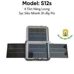 Đèn tích điện năng lượng mặt trời S12s 6 quả pin thay thế sạc dự phòng.