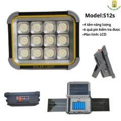 Đèn tích điện năng lượng mặt trời S12s 6 quả pin thay thế sạc dự phòng.