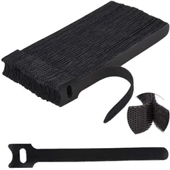 Sét 20 Dây Velcro dán tự dính 2 mặt chữ T , dây buộc gọn dây điện dây cáp có lỗ xỏ nhiều màu