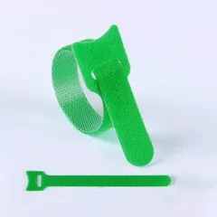 Sét 20 Dây Velcro dán tự dính 2 mặt chữ T , dây buộc gọn dây điện dây cáp có lỗ xỏ nhiều màu