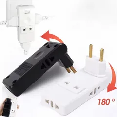 Ổ Cắm Tường Nối Dài EU 4 Trong 1, Ổ Cắm Điện 180 Độ Cắm Adapter Du Lịch Aadapter Di Động Điện Chuyển Đổi