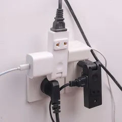 Ổ Cắm Tường Nối Dài EU 4 Trong 1, Ổ Cắm Điện 180 Độ Cắm Adapter Du Lịch Aadapter Di Động Điện Chuyển Đổi