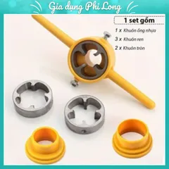 Bộ Tạo Khớp Nối Ren Cho Ống Nước, Bộ Tạo Ren Ống Nhựa Chuyên Dụng Giúp Sửa Chữa, Lắp Ráp Dễ Dàng, Sét 6 Món