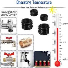 .Hộp 400 gioăng cao su và 200 ron cao su chất lượng thay thế băng tan, ron chỉ cao su 24 size chịu dầu, nhiệt độ cao 033