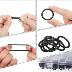 .Hộp 400 gioăng cao su và 200 ron cao su chất lượng thay thế băng tan, ron chỉ cao su 24 size chịu dầu, nhiệt độ cao 033