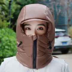 Mũ Bomber, Mũ mùa đông đi xe đạp ấm áp, ngoài trời dày tích hợp mặt tai chống gió Mũ Nga dành cho nam nữ