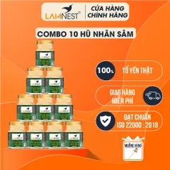 [COMBO] Set 6/10 hũ yến chưng nhân sâm Yến sào Lamnest 4gram yến tươi nguyên chất