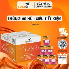 [SIÊU TIẾT KIỆM] Thùng 60 hũ yến sào Lamnest Tổ yến nguyên chất