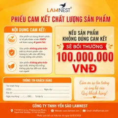 Lốc 6 hũ yến sào Lamnest 100% yến tươi nguyên chất (kết hợp tùy ý từ 10 vị yến hũ chưng sẵn)