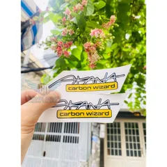 Tem AKANA carbon wizard phản quang chính hãng decal 3M công nghệ in cộm Nhật Bản trang trí xe hơi, xe máy, nón bảo hiểm