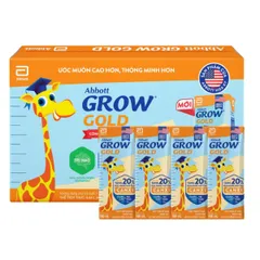 Thùng 48 hộp sữa pha sẵn Abbott Grow Gold hương vani 110ml/180ml