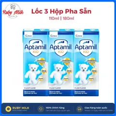 [Lốc 3 Hộp] Sữa pha sẵn Aptamil Kid 110ml/180ml, tiêu hóa khỏe mạnh, tăng sức đề kháng