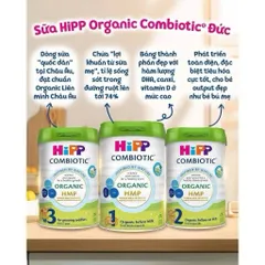 Sữa Hipp Combiotic Organic Lon 800g Nhập Khẩu Đức Chính Hãng - Sữa Công Thức Cho Bé Đủ Số - Rubymilk182