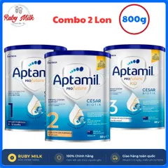 [Combo 2 Lon] Sữa Aptamil New Zealand Profutura Cesar Biotik Số 1,2,3 800g - Sữa Bột Công Thức