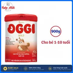 [Combo 2 Lon] Sữa Oggi Đỏ 900g VitaDairy cho trẻ suy dinh dưỡng, Thấp còi 1-10 Tuổi