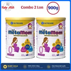 [Combo 2 Lon]  Sữa Bột Nutricare METAMOM Nutricare Ít Ngọt Cho Phụ Nữ Mang Thai Và Cho Con Bú Hương Vani 900g