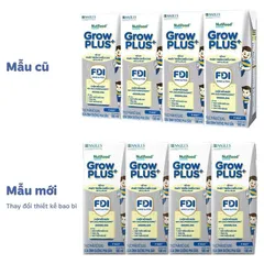 Thùng 24 hộp Sữa Bột Pha Sẵn Nutifood Sweden GrowPLUS+ Bạc, Vàng Immunel,Lactoferrin Hộp 110/180ml
