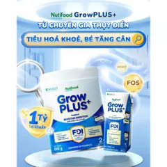 Thùng 48 Hộp Sữa Pha Sẵn Nutifood GROWPLUS+ Xanh Nhạt  110ml, 180ml (Tiêu Hóa)