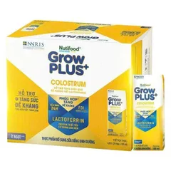 [Combo 2 Thùng] Sữa bột pha sẵn Nutifood Sweden GrowPLUS+ Colostrum Lactoferrin 110ml, 180ml (Thùng 24 hộp)