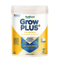 [Combo 2 Lon] Sữa bột Nutifood Sweden GrowPLUS+ Colostrum Lactoferrin 0+,1+, 2+ Lon 800g
