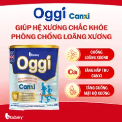 [COMBO 2 LON] Sữa bột Oggi Canxi - Giúp tăng cường mật độ xương, giúp hệ cơ xương chắc khoẻ, chống loãng xương Lon 900g