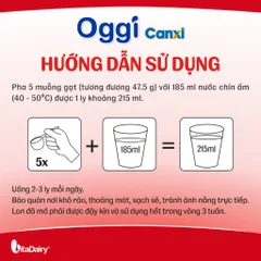 [COMBO 2 LON] Sữa bột Oggi Canxi - Giúp tăng cường mật độ xương, giúp hệ cơ xương chắc khoẻ, chống loãng xương Lon 900g