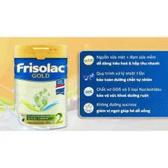 Sữa Bột Frisolac Gold số 2 Lon 800g (Cho bé 6 - 12 tháng)