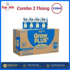 [Combo 2 Thùng] Sữa bột pha sẵn Nutifood Sweden GrowPLUS+ Tiêu Hóa (Xanh Nhạt) 1+ - Tiêu hóa khỏe, tăng cân hộp 110ml