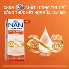 [Combo 2 Thùng] Thùng sữa pha sẵn Nestle NAN INFINIPRO GROW A2&HMO hỗ trợ tiêu hóa,đề kháng 110ml, 180ml
