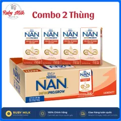 [Combo 2 Thùng] Thùng sữa pha sẵn Nestle NAN INFINIPRO GROW A2&HMO hỗ trợ tiêu hóa,đề kháng 110ml, 180ml