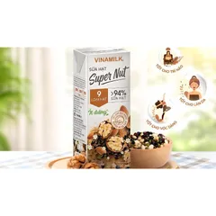 Thùng 24 Hộp Sữa 9 loại hạt Vinamilk Super Nut 180ml ít đường