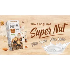 Thùng 24 Hộp Sữa 9 loại hạt Vinamilk Super Nut 180ml ít đường