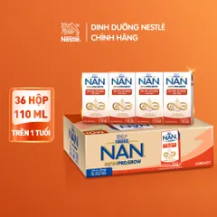 Thùng sữa pha sẵn Nestle NAN INFINIPRO GROW với A2 & HMO hỗ trợ tiêu hóa, đề kháng & phát triển thể chất 110ml/180ml