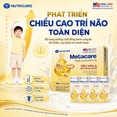 Sữa bột pha sẵn Metacare Opti Lactoferrin bổ sung sữa non tăng đề kháng và tiêu hóa hộp 110ml 180ml