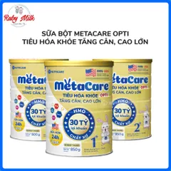 Sữa MetaCare Opti 800g – Dòng 0+ 1+ 2+ HMO, Tăng Cân, Tiêu Hóa Khỏe, Tăng Chiều Cao Cho Bé