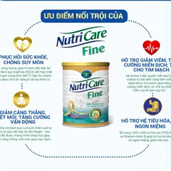 Sữa Bột Nutricare FINE Tăng Cường Sức Đề Kháng Ăn Ngon Miệng Giảm Táo Bón Hỗ Trợ Người Ung Thư Giảm Tác Hại Hoá Xạ Trị