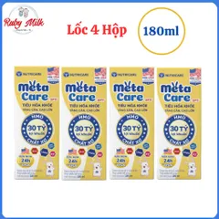 Lốc 4 Hộp Sữa Bột Pha Sẵn Nutricare Metacare Opti Vàng 180ml