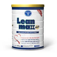 Sữa LeanMax Adult Lon 900g - Dinh dưỡng hồi phục cho người bệnh, người cao tuổi