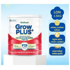 Sữa Nutifood GrowPLUS+ Đỏ Lon 1,5kg Hỗ Trợ Tăng Cân Phát Triển Não Bộ Chiều Cao Dành Cho Bé