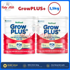 Sữa Nutifood GrowPLUS+ Đỏ Lon 1,5kg Hỗ Trợ Tăng Cân Phát Triển Não Bộ Chiều Cao Dành Cho Bé